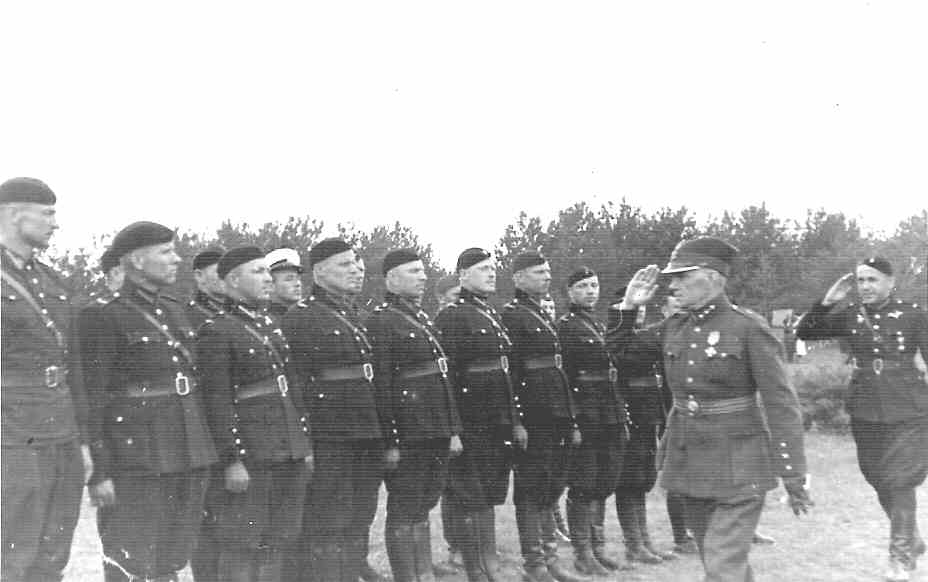 Participating aviators greet General Basko